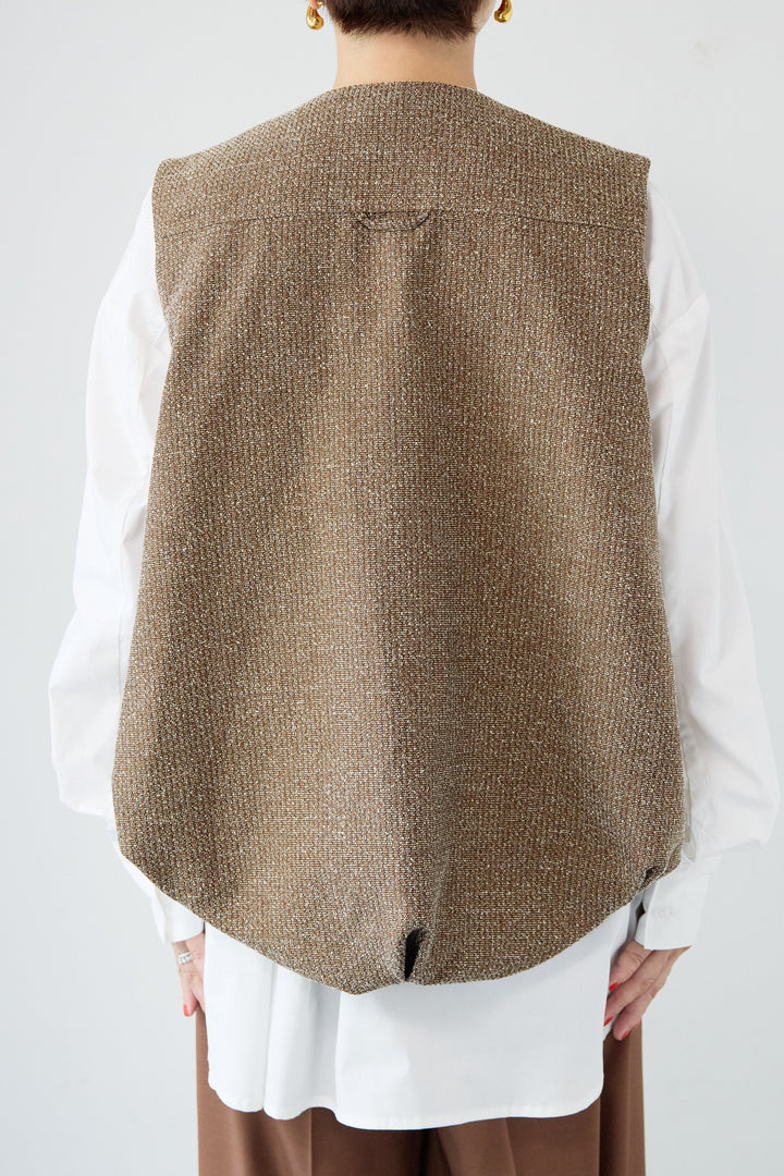 ツイードバルーンベスト