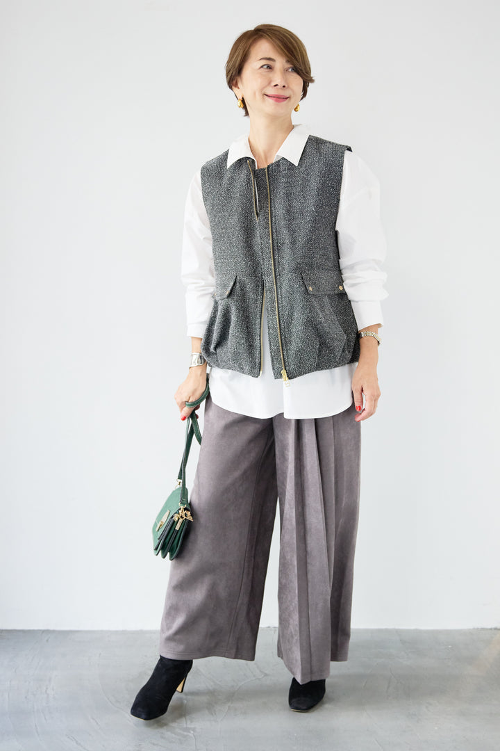 ツイードバルーンベスト