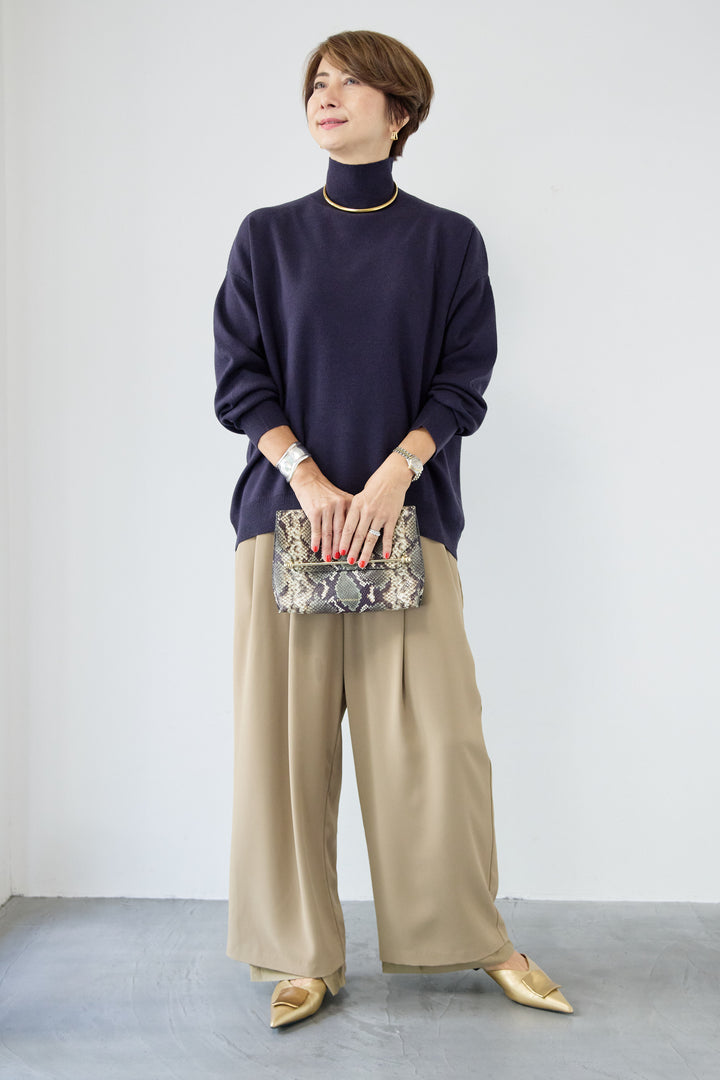 【防静電気】ハイネックやわもちニット