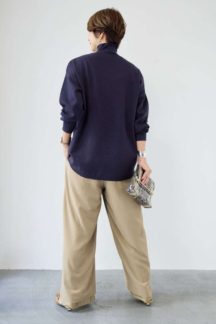 【防静電気】ハイネックやわもちニット