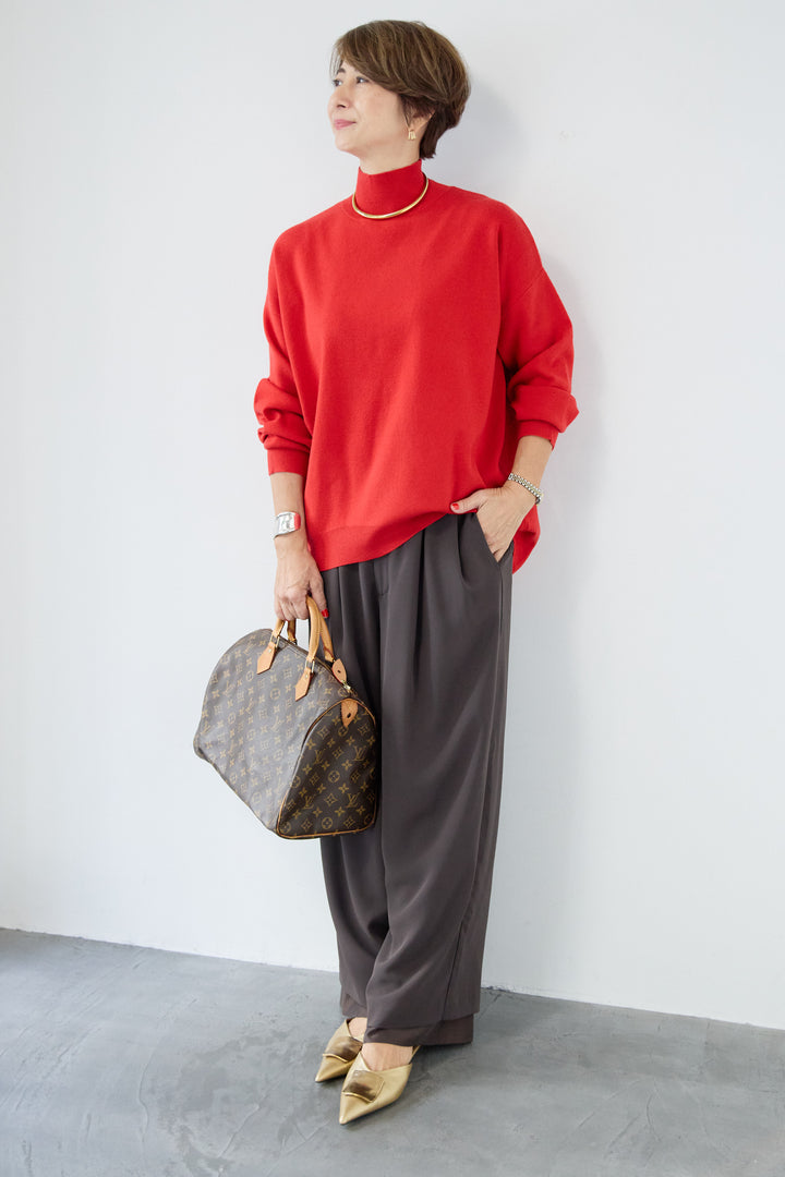 【防静電気】ハイネックやわもちニット