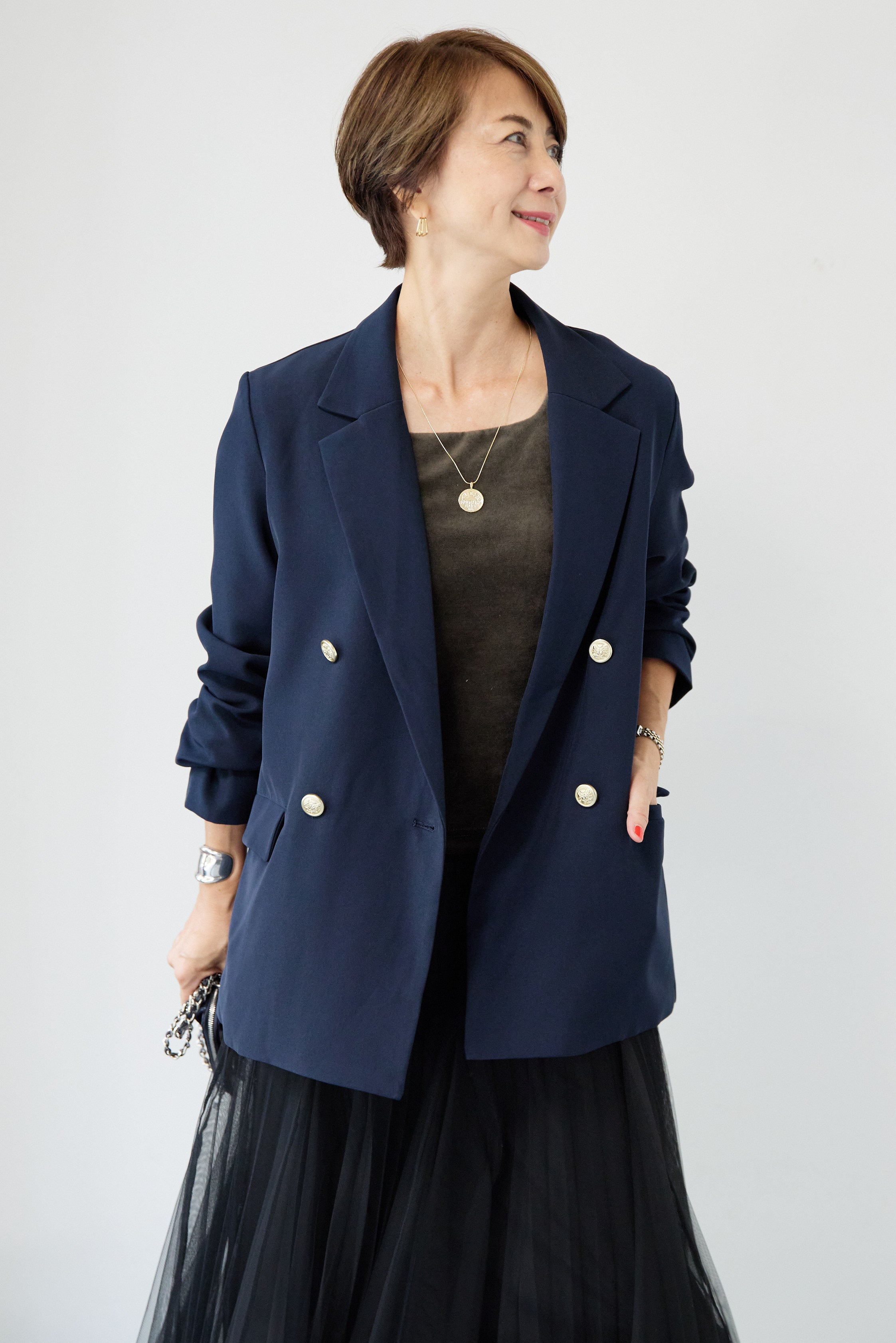 金ボタンテーラードジャケット – plusotoha