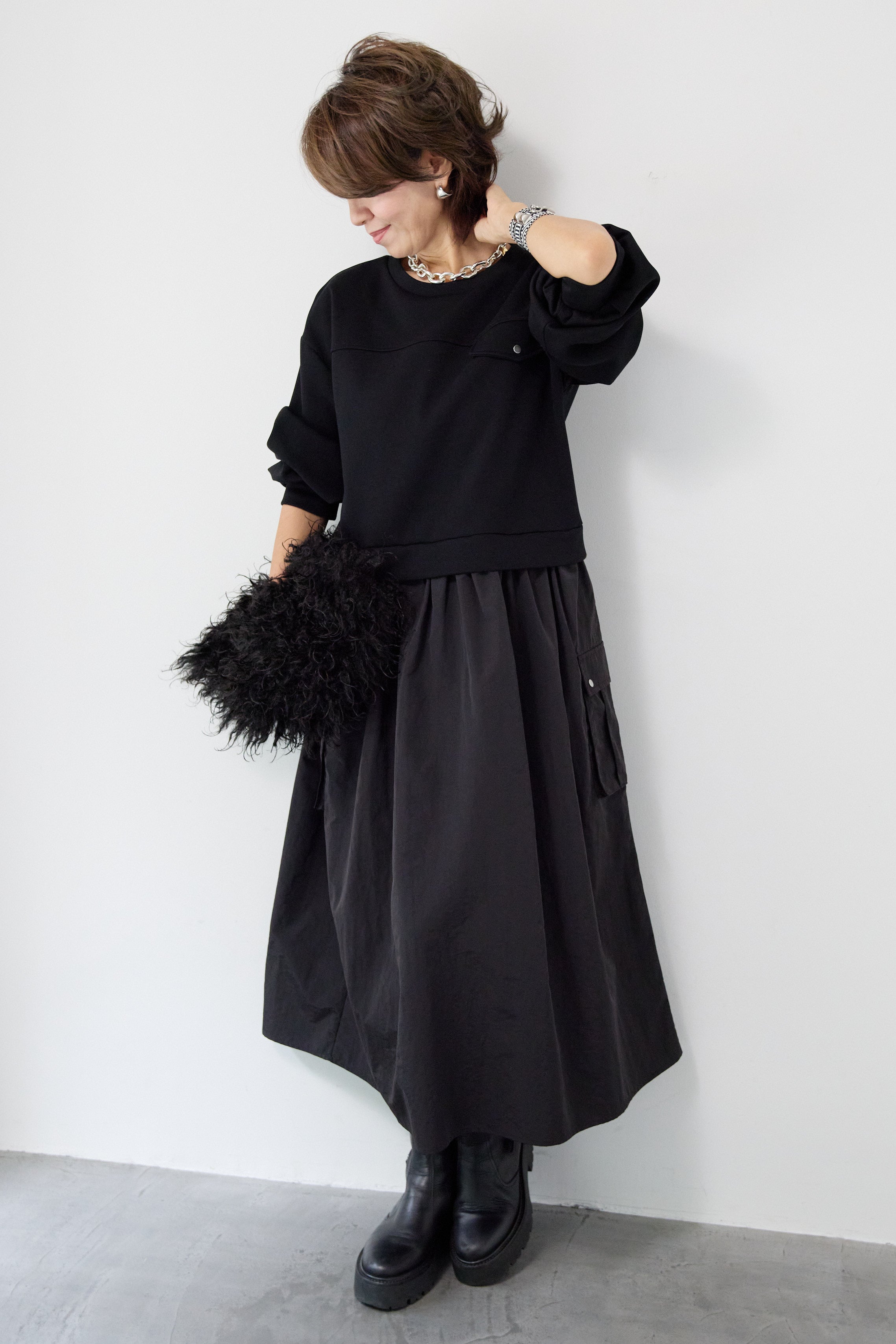 異素材ドッキングワンピース – plusotoha