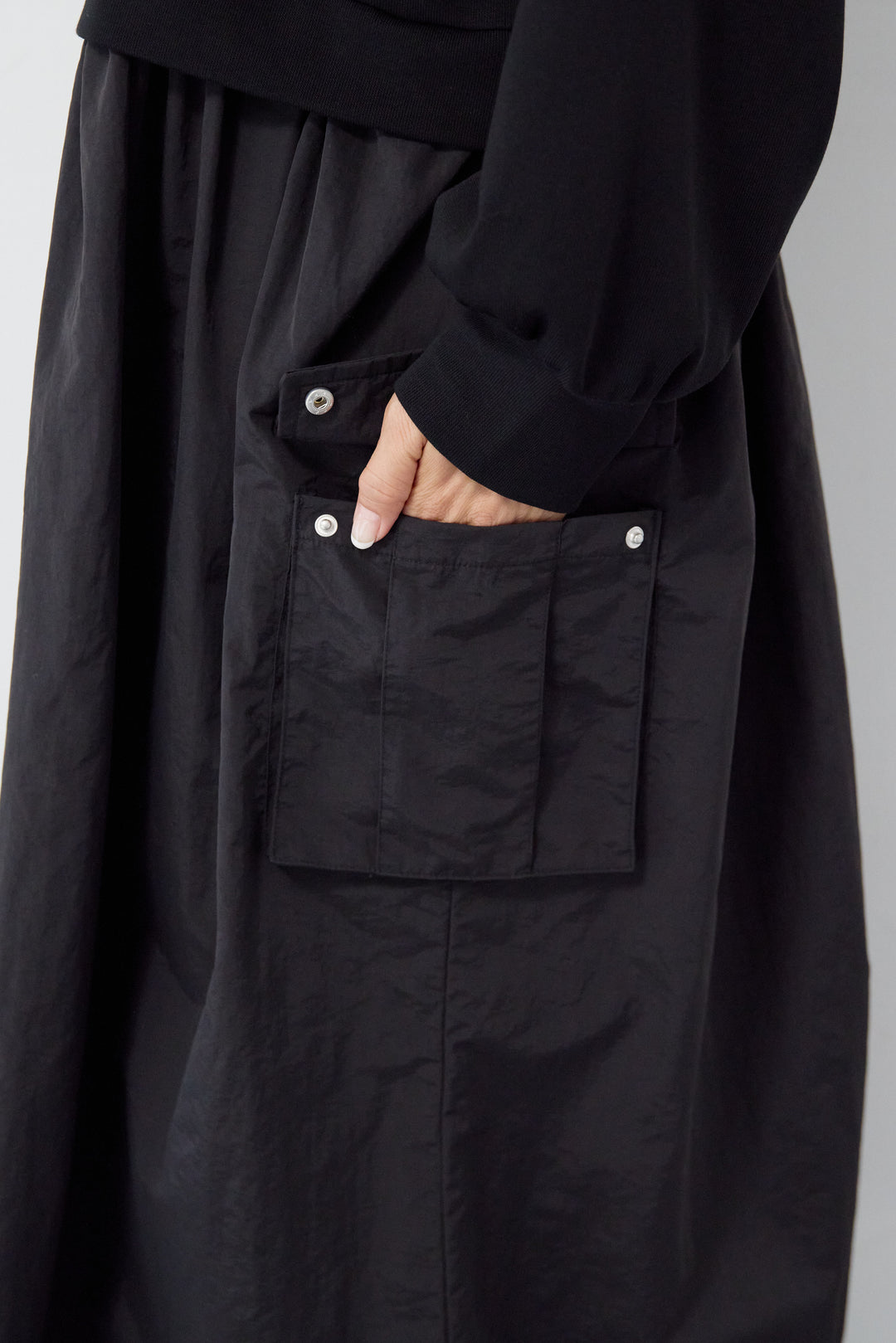 異素材ドッキングワンピース