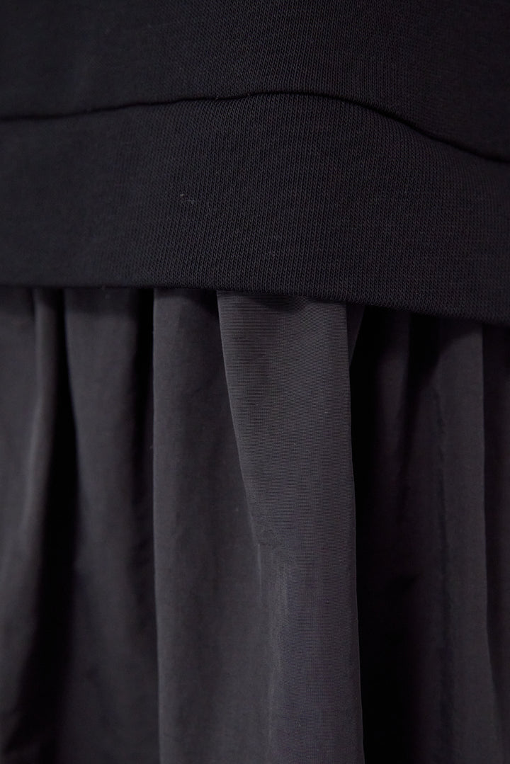 異素材ドッキングワンピース