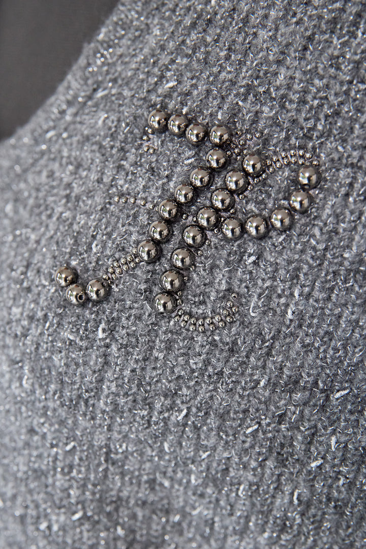 ビーズロゴショートベスト