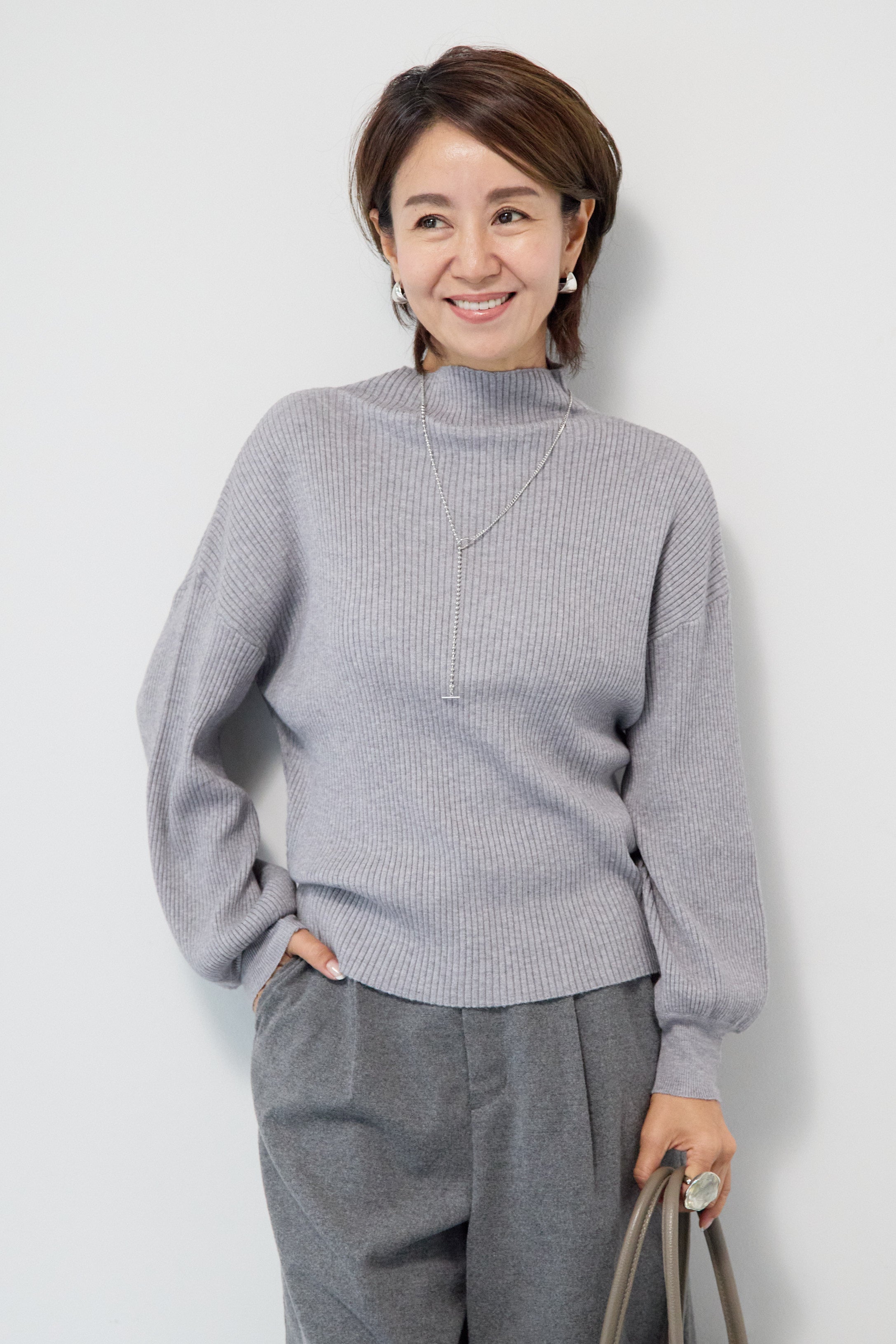 新品未使用】PLUS OTO.HA オフショルリブニット 白黒2枚セット