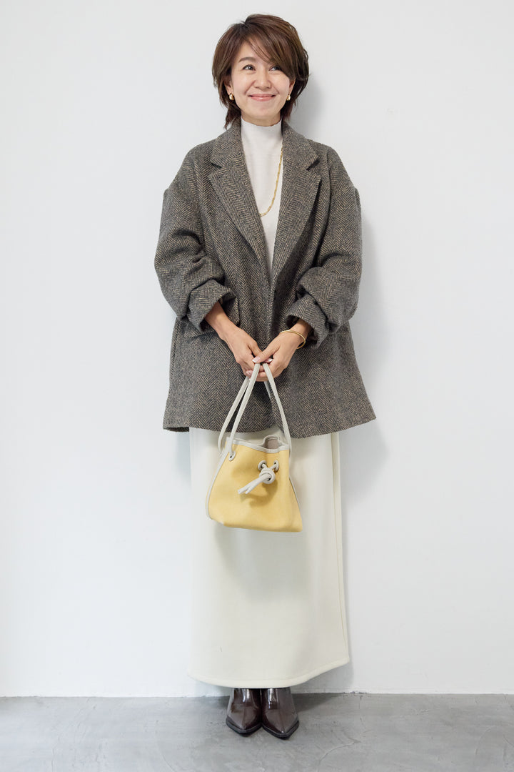 ヘリンボーンジャケットコート