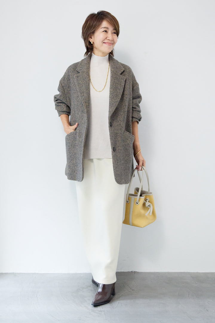 ヘリンボーンジャケットコート