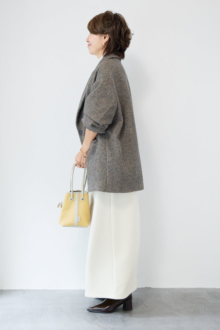 ヘリンボーンジャケットコート