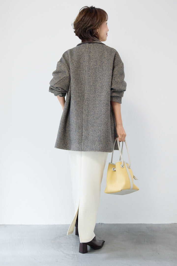 ヘリンボーンジャケットコート