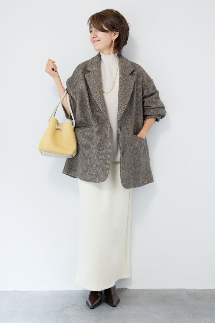 ヘリンボーンジャケットコート