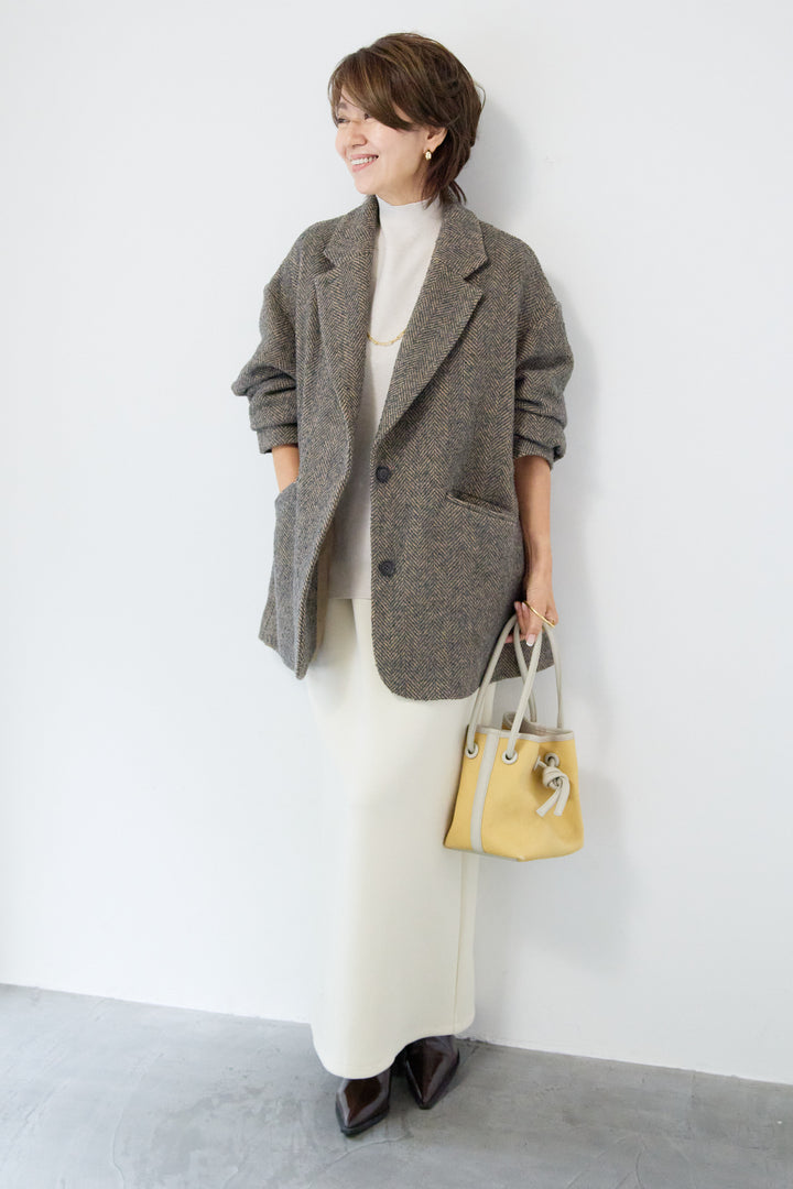 ヘリンボーンジャケットコート