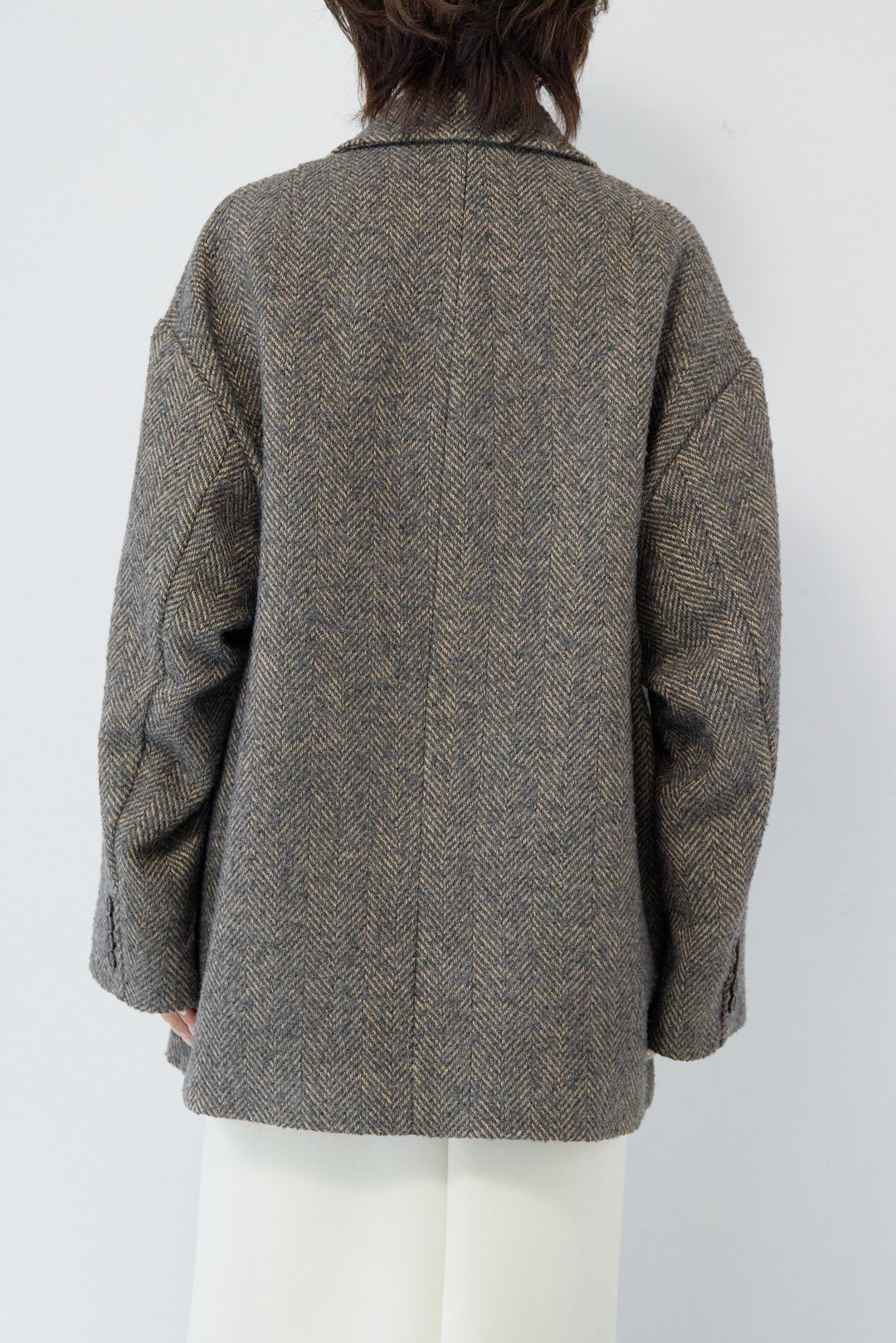 ヘリンボーンジャケットコート