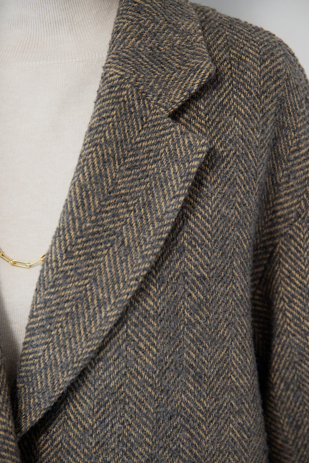 ヘリンボーンジャケットコート