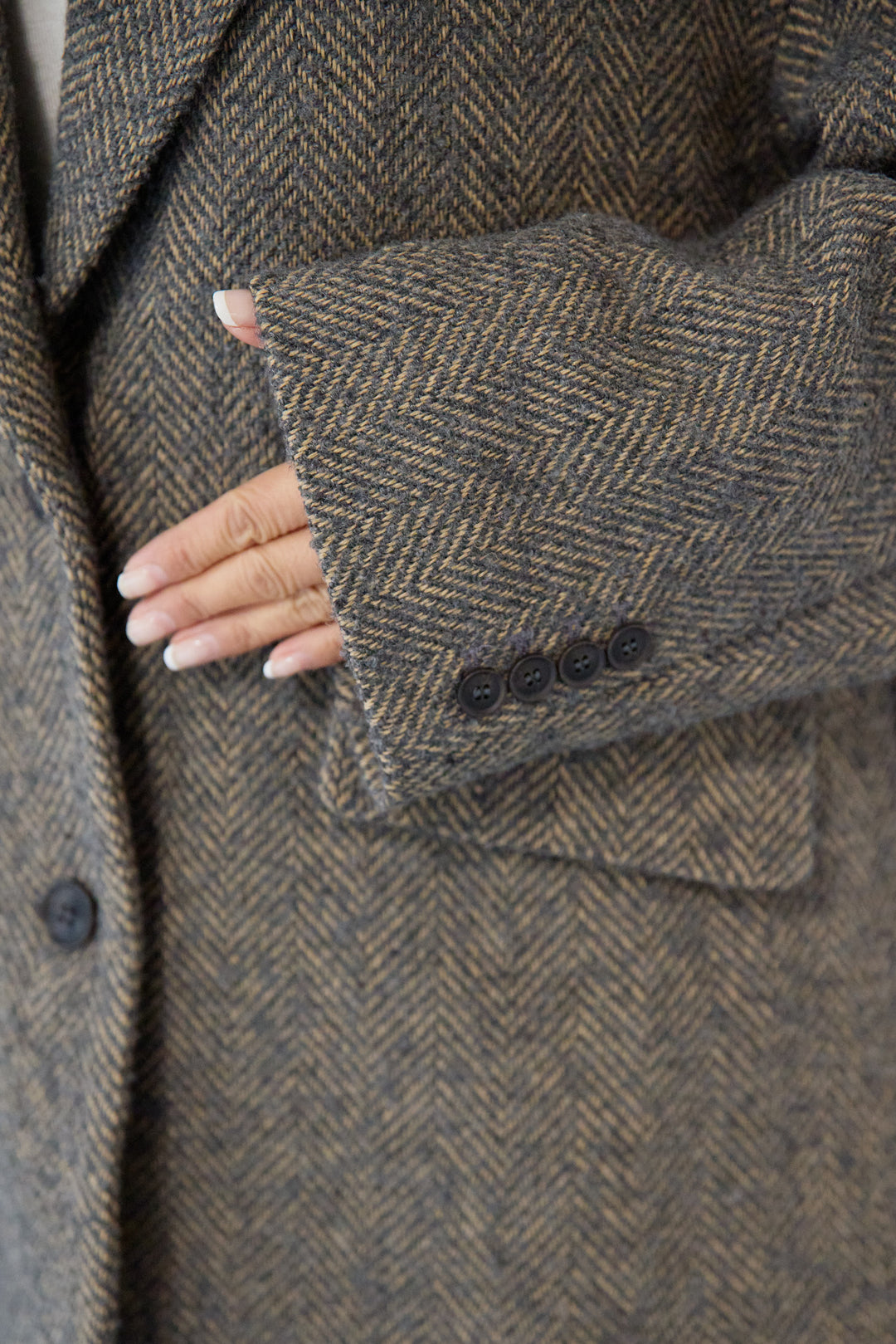 ヘリンボーンジャケットコート