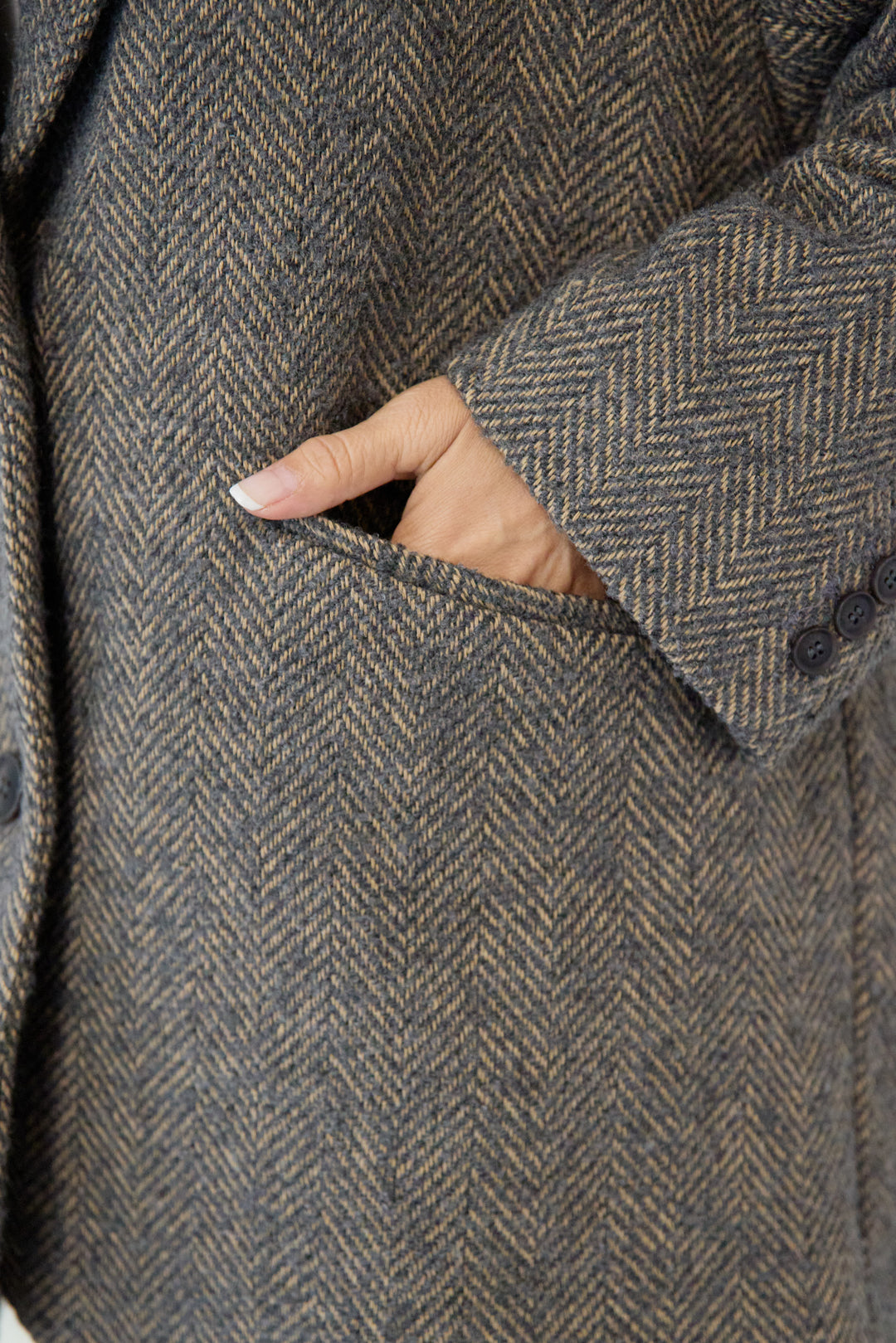 ヘリンボーンジャケットコート