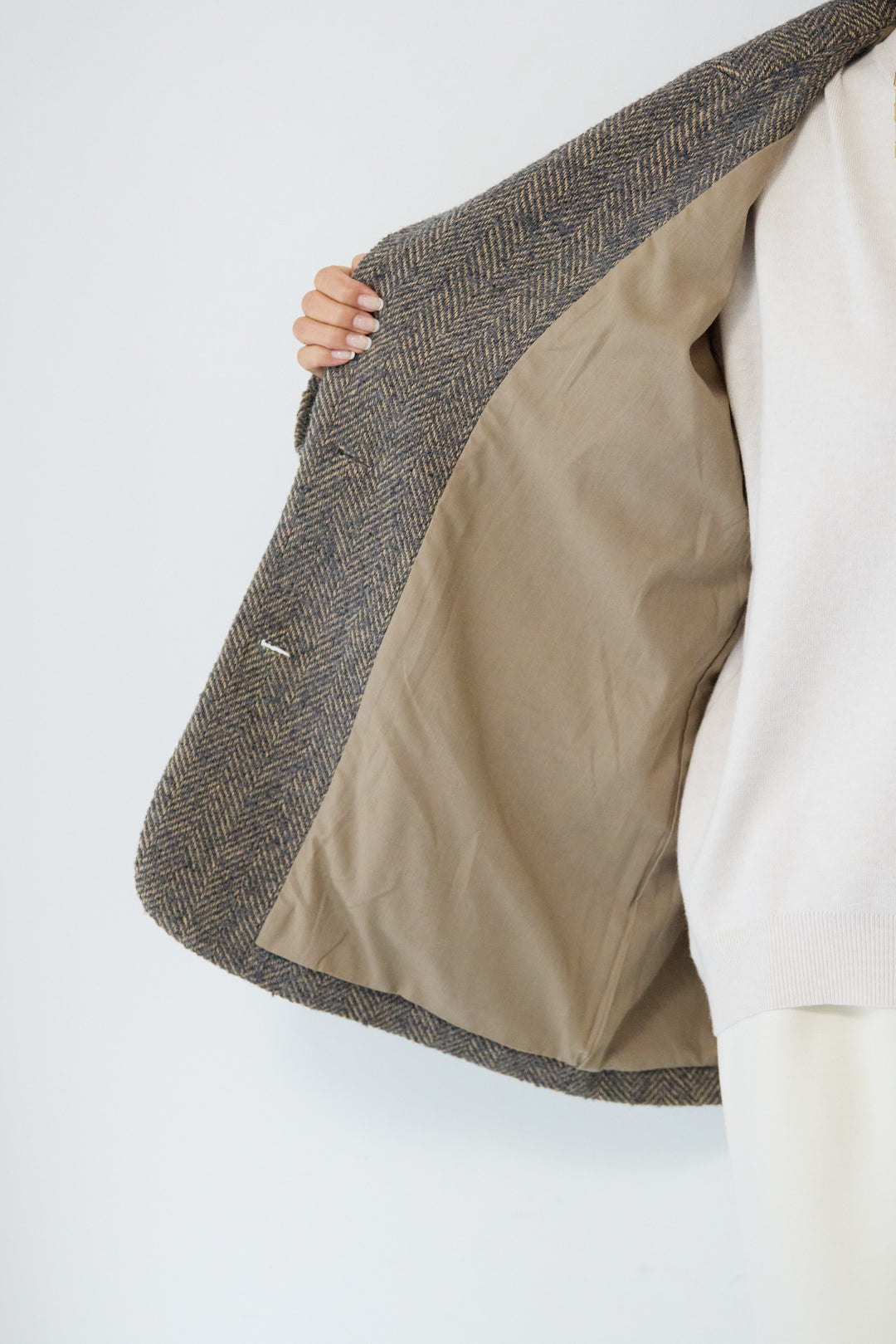 ヘリンボーンジャケットコート