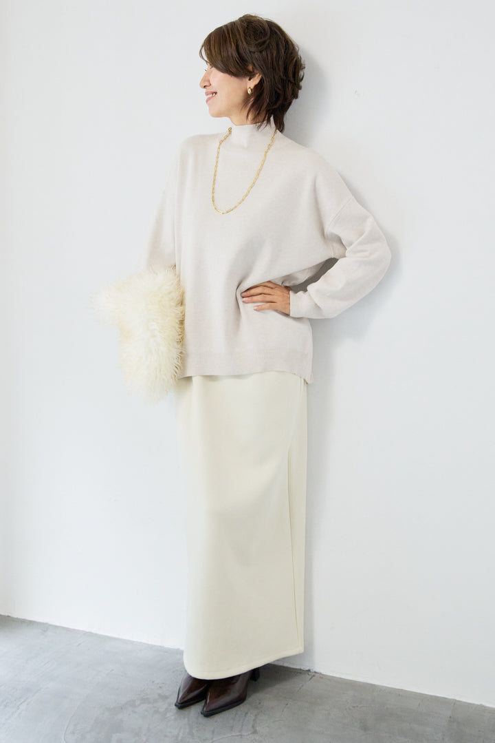 【防静電気】ハイネックやわもちニット