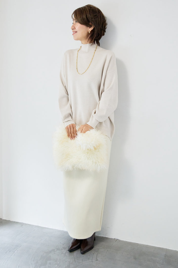 【防静電気】ハイネックやわもちニット