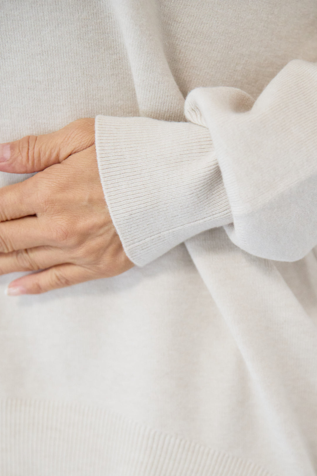 【防静電気】ハイネックやわもちニット