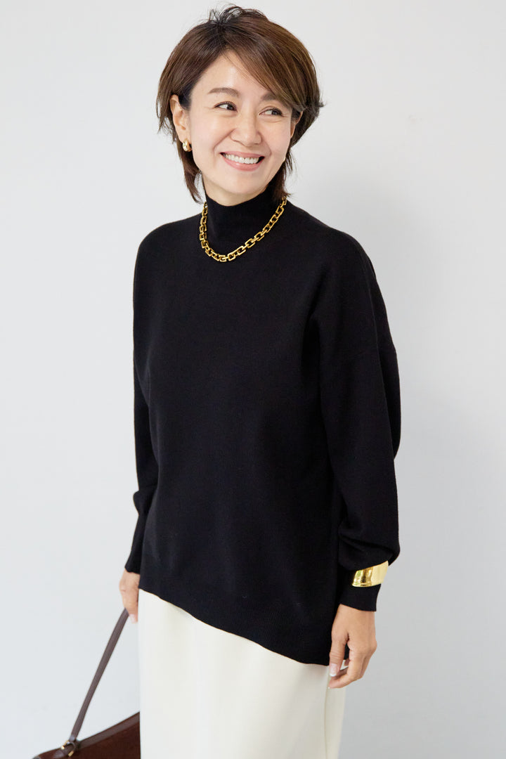 【防静電気】ハイネックやわもちニット