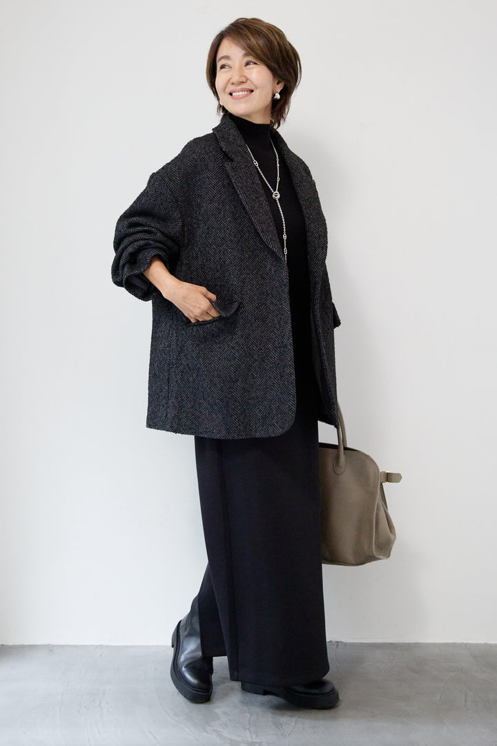 ヘリンボーンジャケットコート