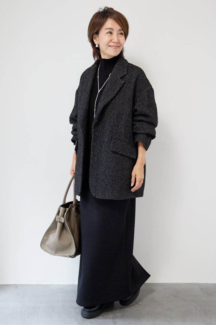 ヘリンボーンジャケットコート