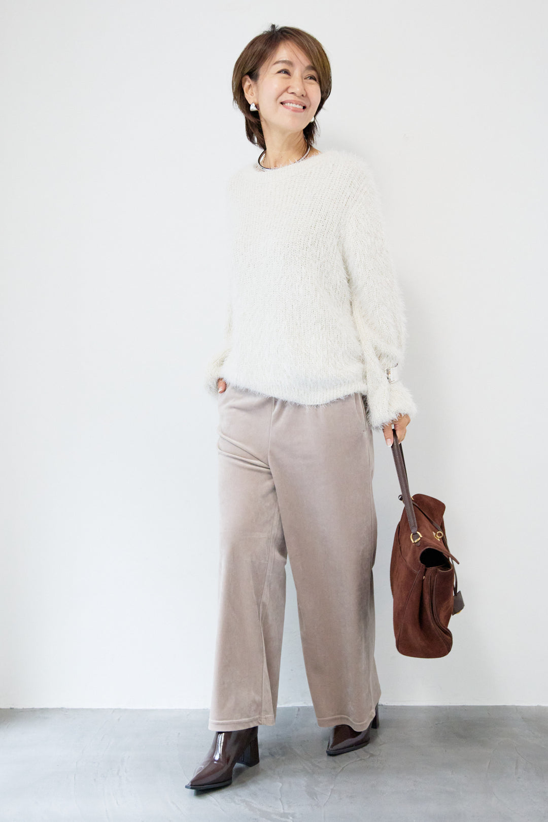 ベロアコールパンツ