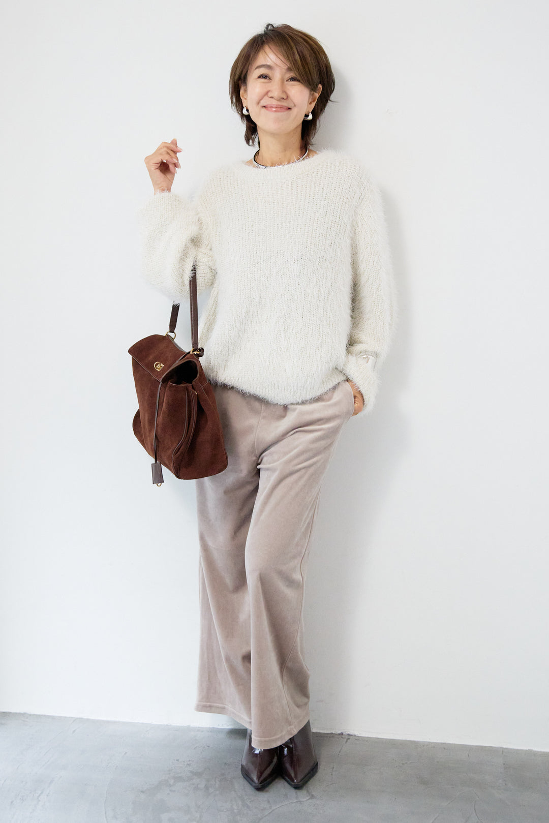 ベロアコールパンツ