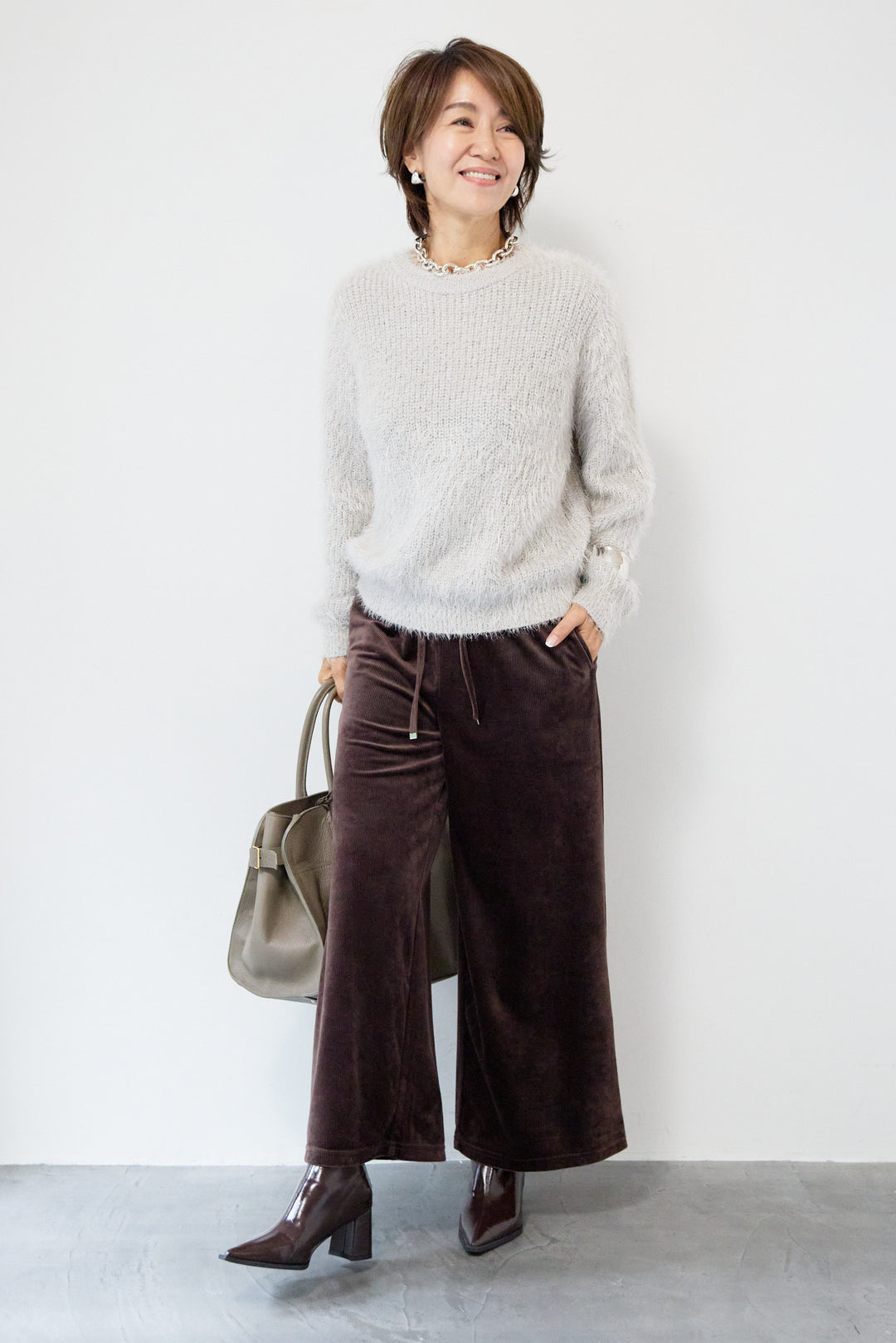 ベロアコールパンツ