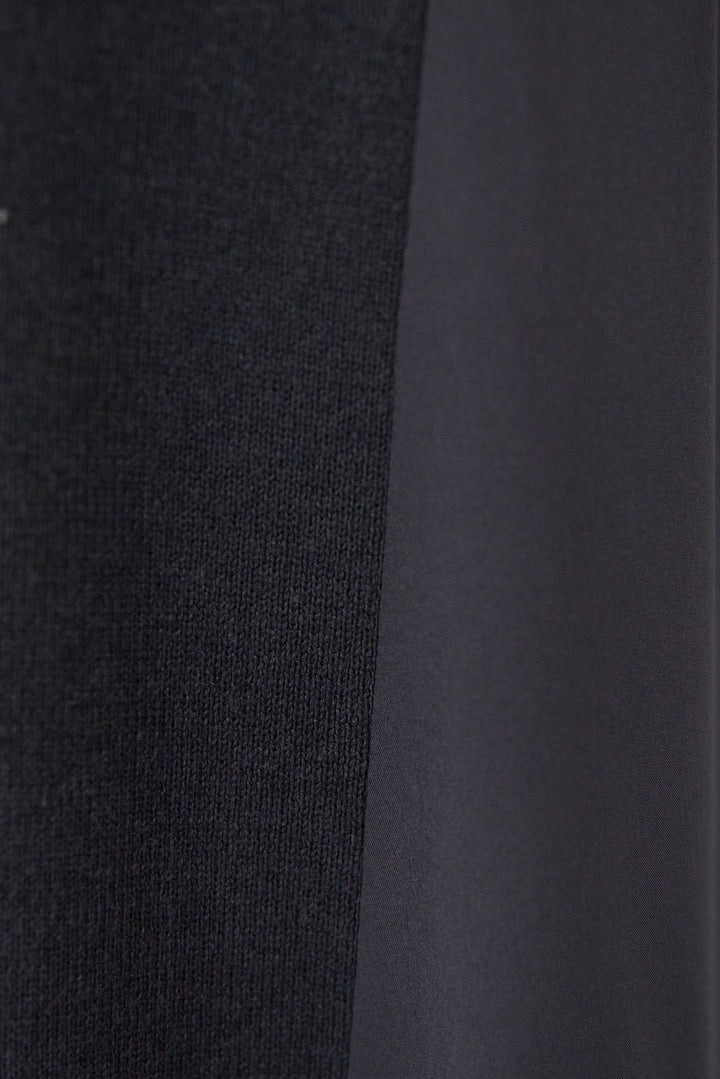 シャギースリーブ布帛切替ワンピース