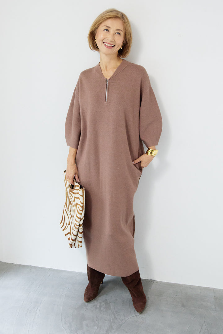 サイドラインニットワンピース