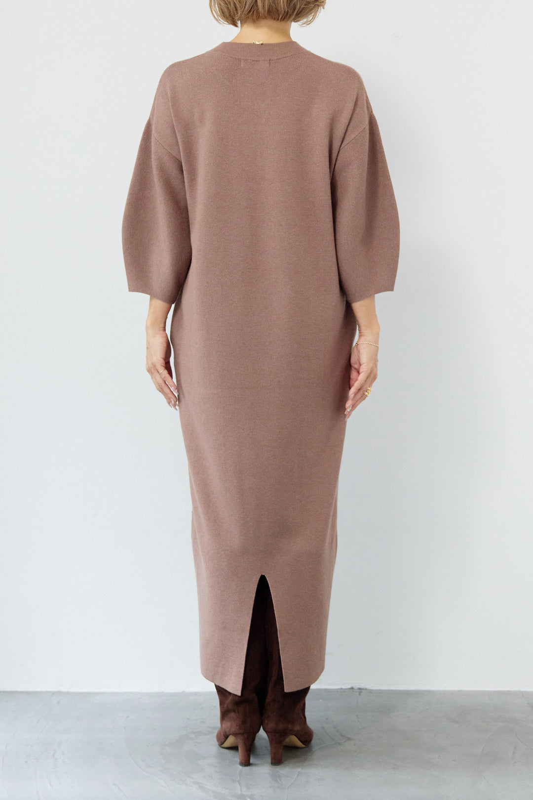 サイドラインニットワンピース