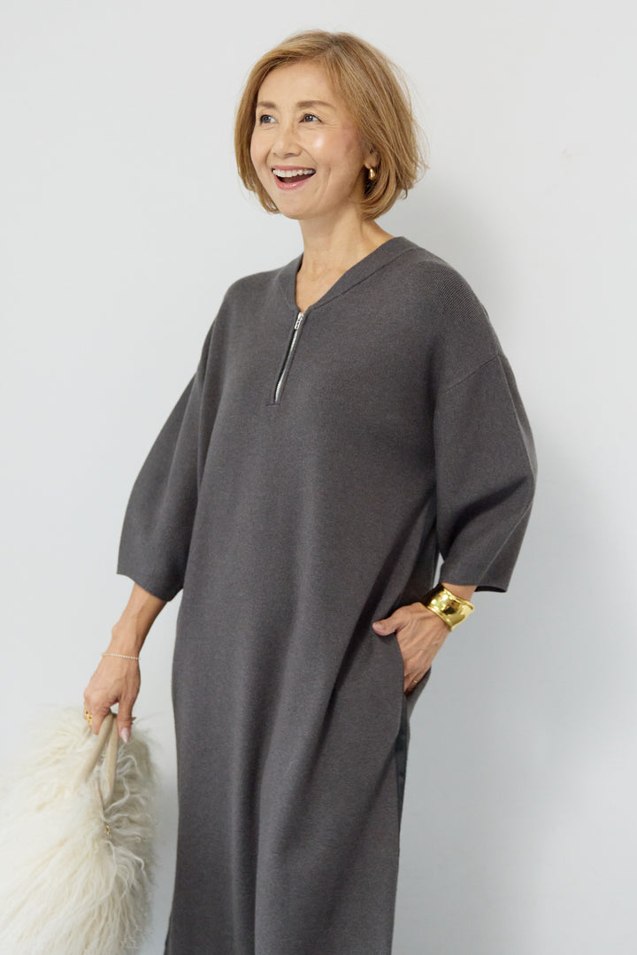 サイドラインニットワンピース