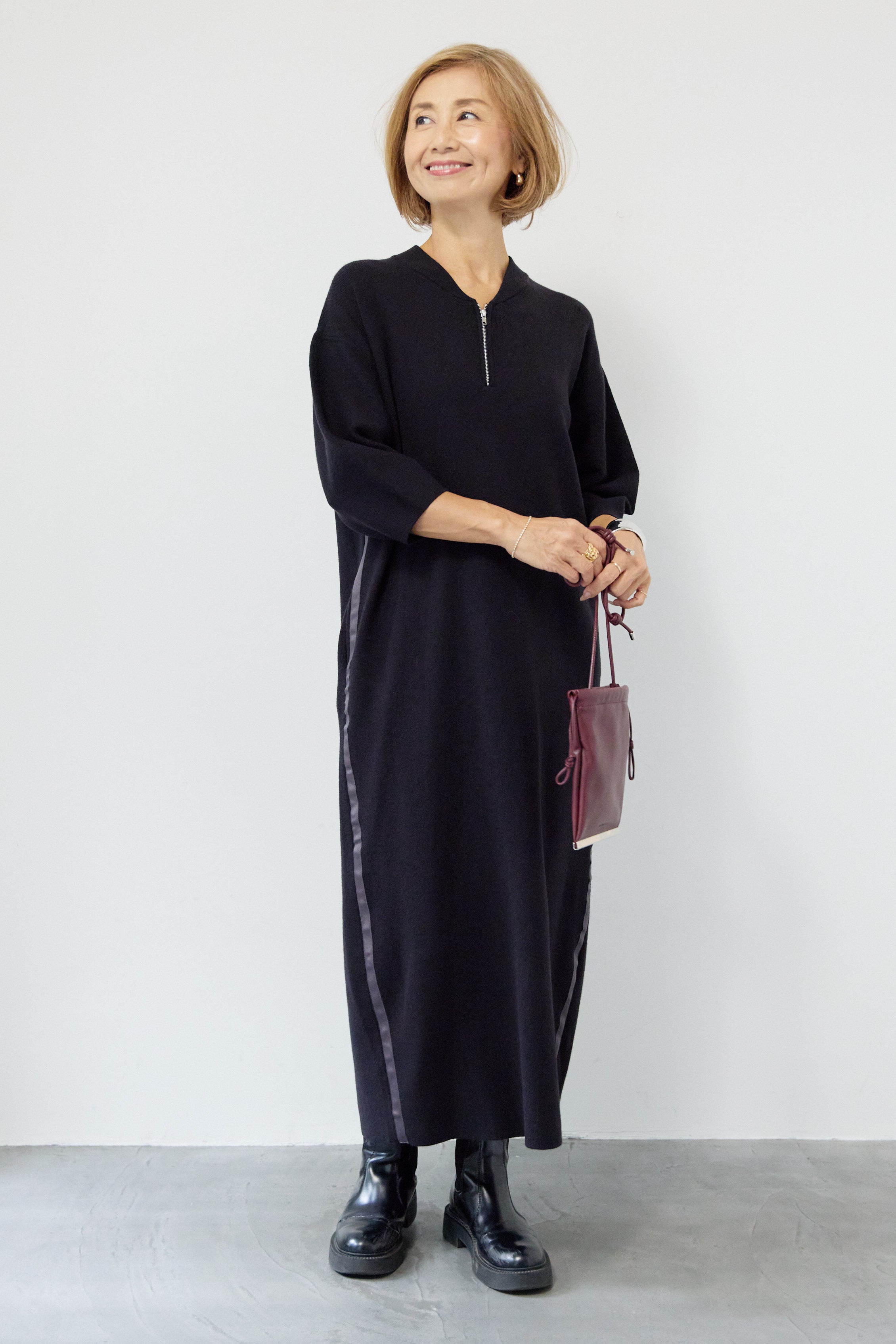 サイドラインニットワンピース – plusotoha