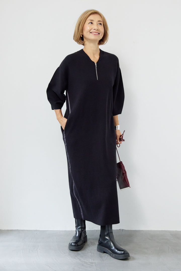 サイドラインニットワンピース