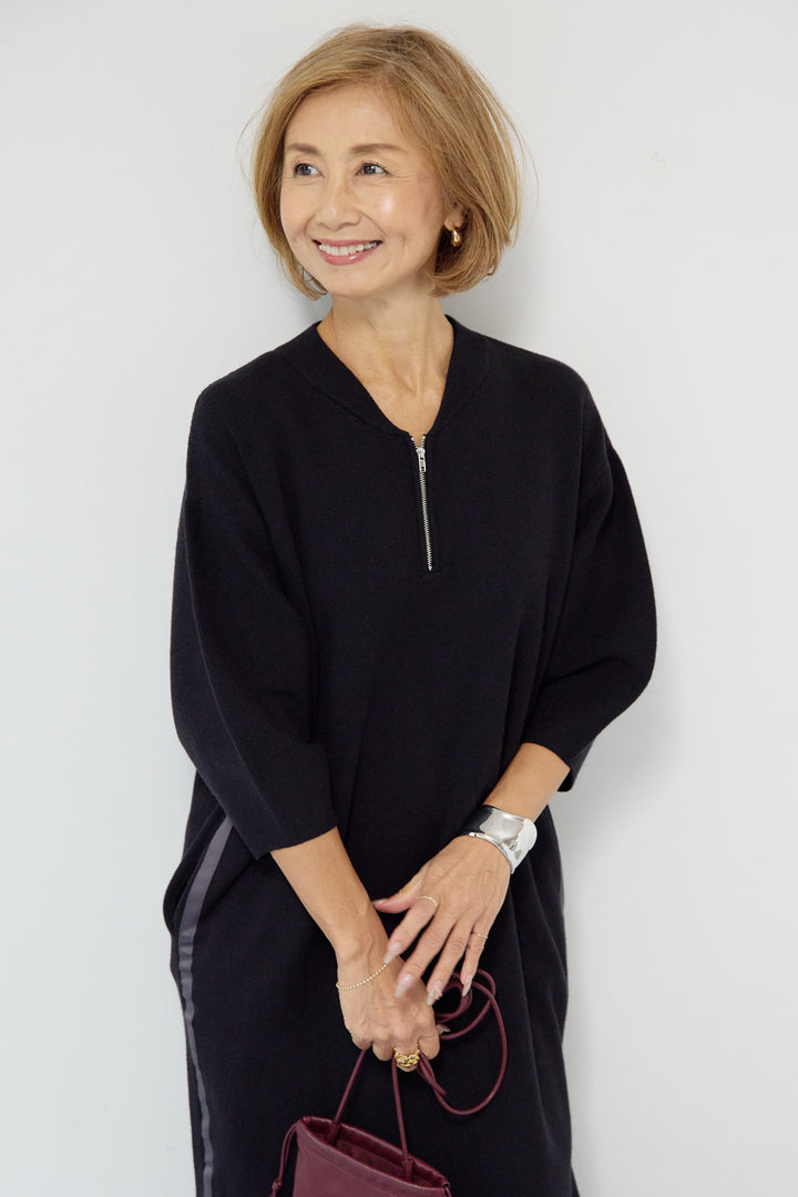 サイドラインニットワンピース