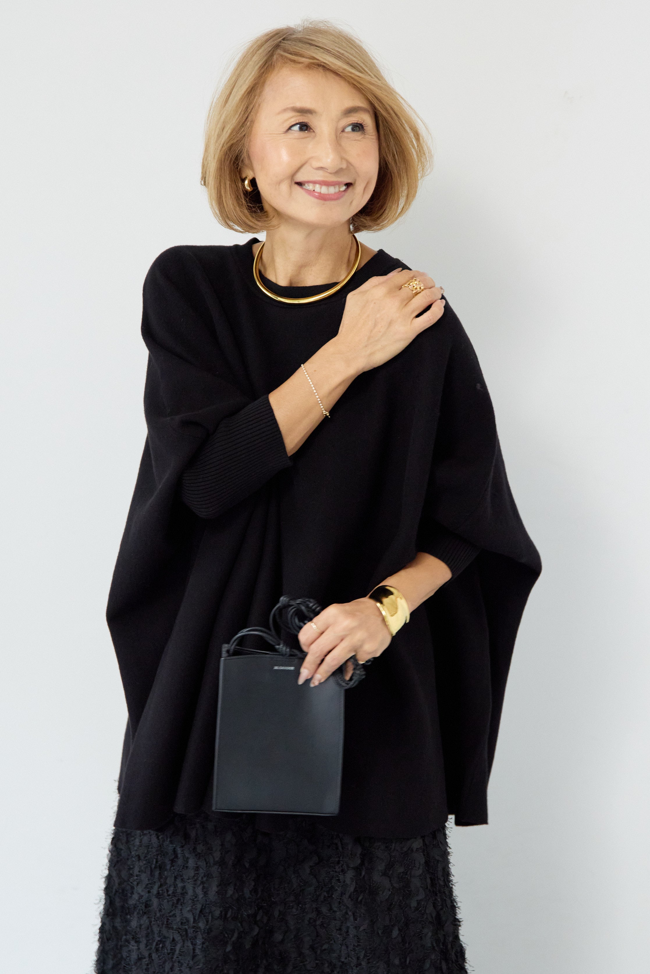 ウォッシャブルポンチョニット – plusotoha