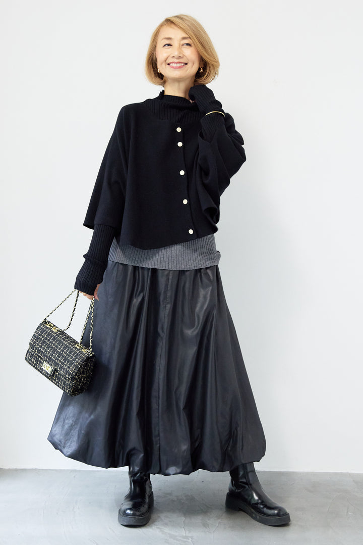 ケープアンサンブルニット