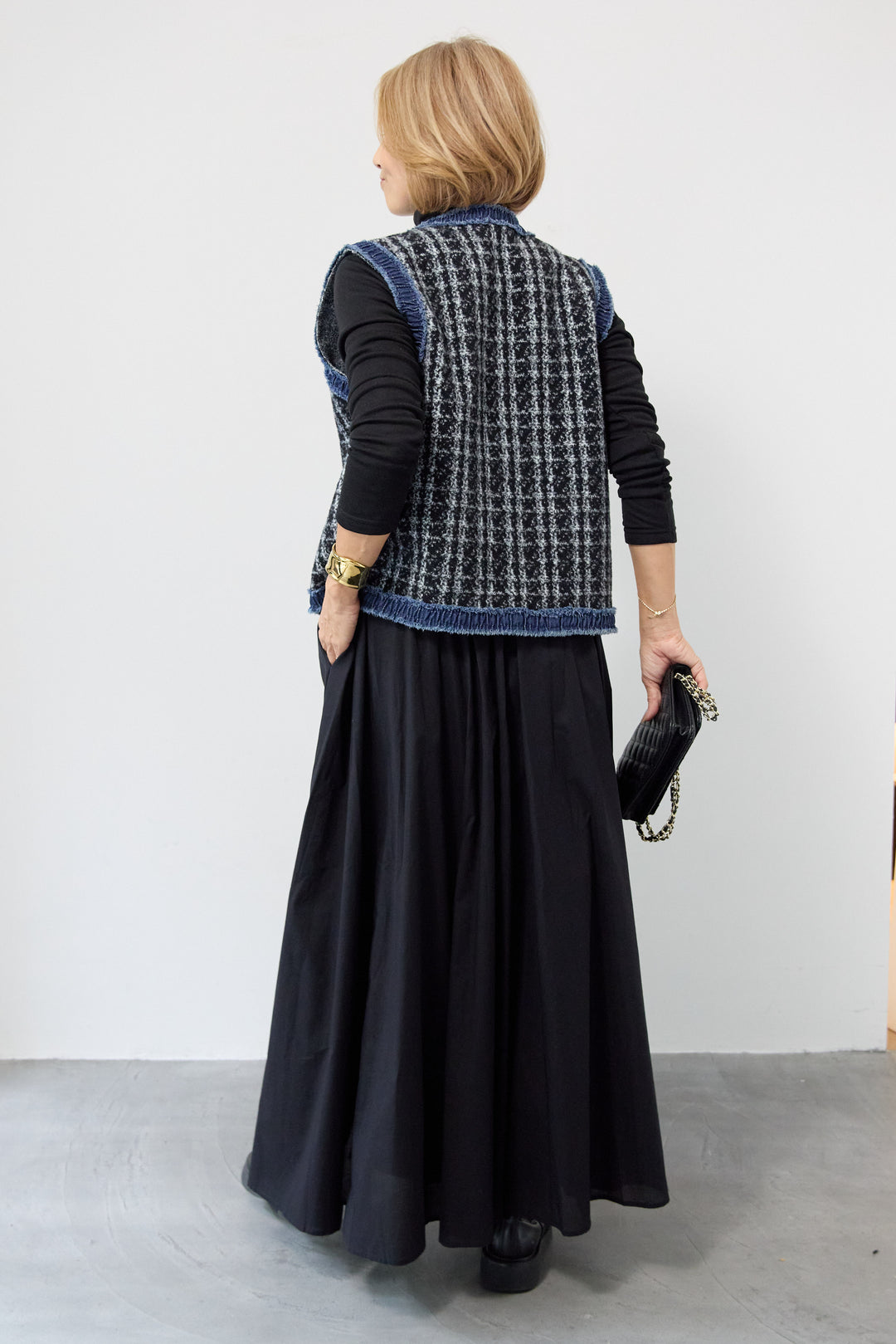 コットンボイルフレアロングスカート