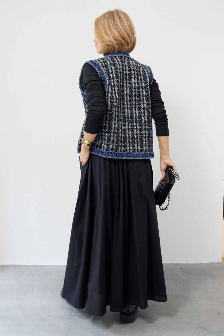 コットンボイルフレアロングスカート