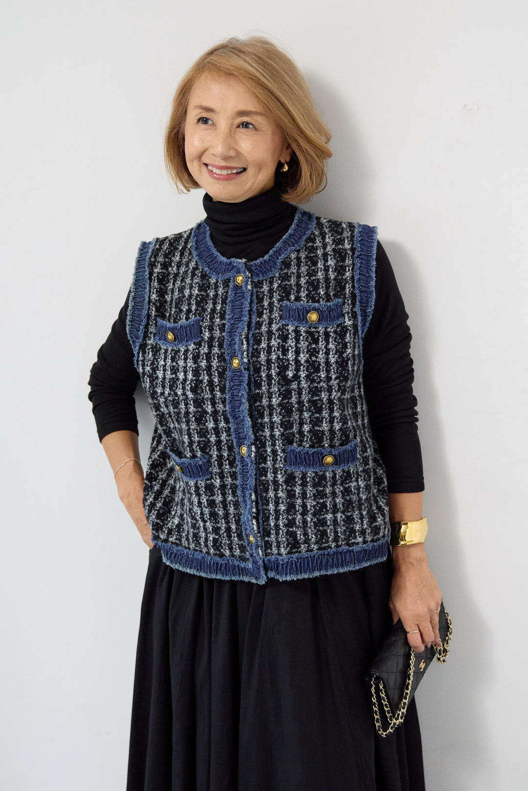 コットンボイルフレアロングスカート