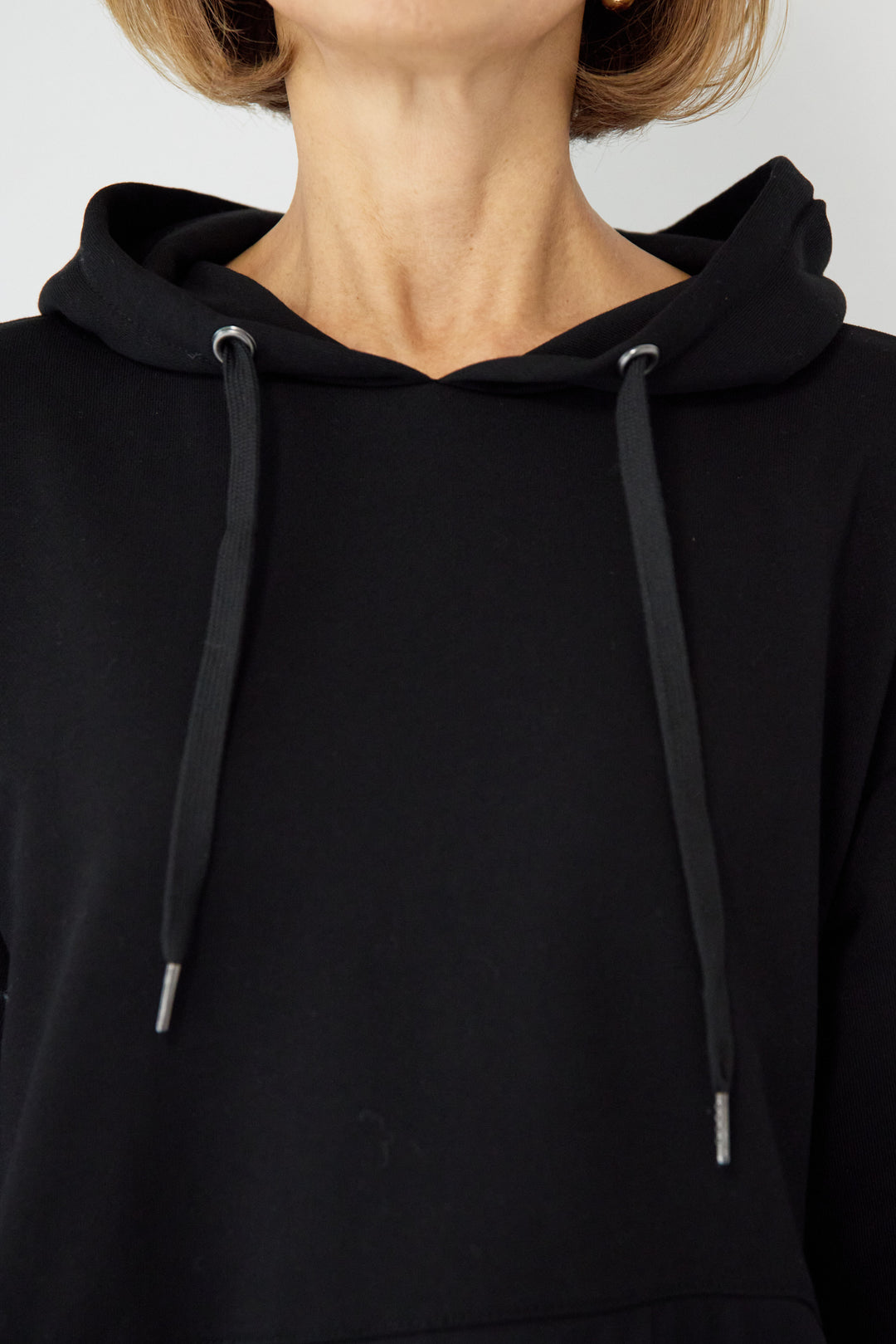 裏毛×チュールフーディプルオーバー