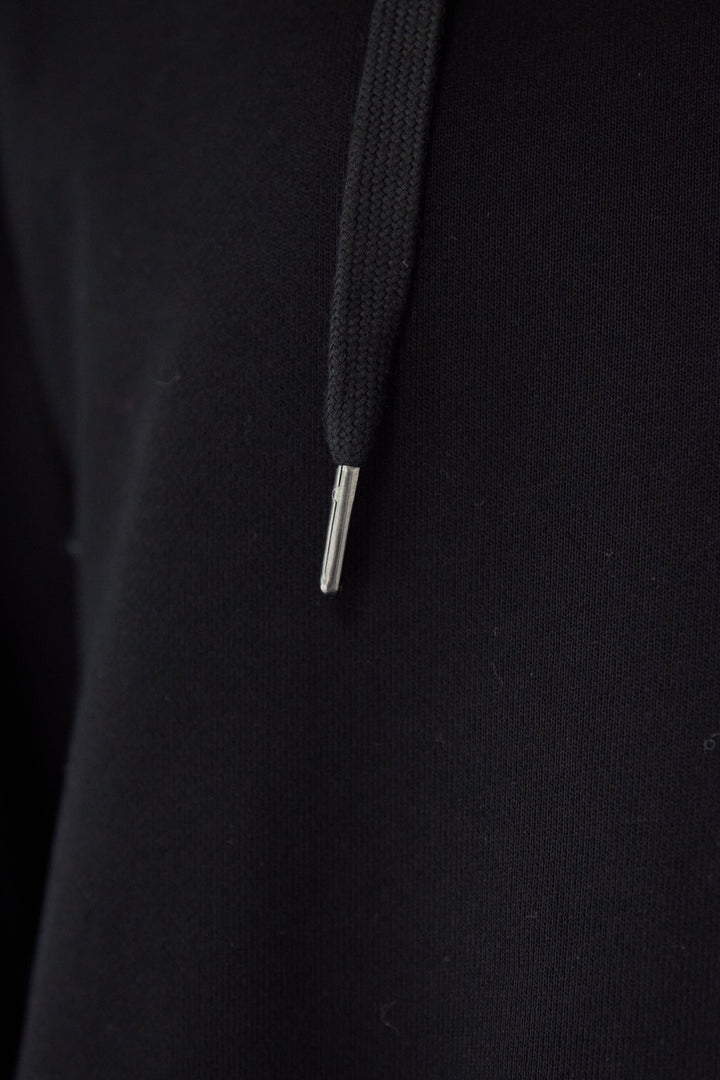 裏毛×チュールフーディプルオーバー