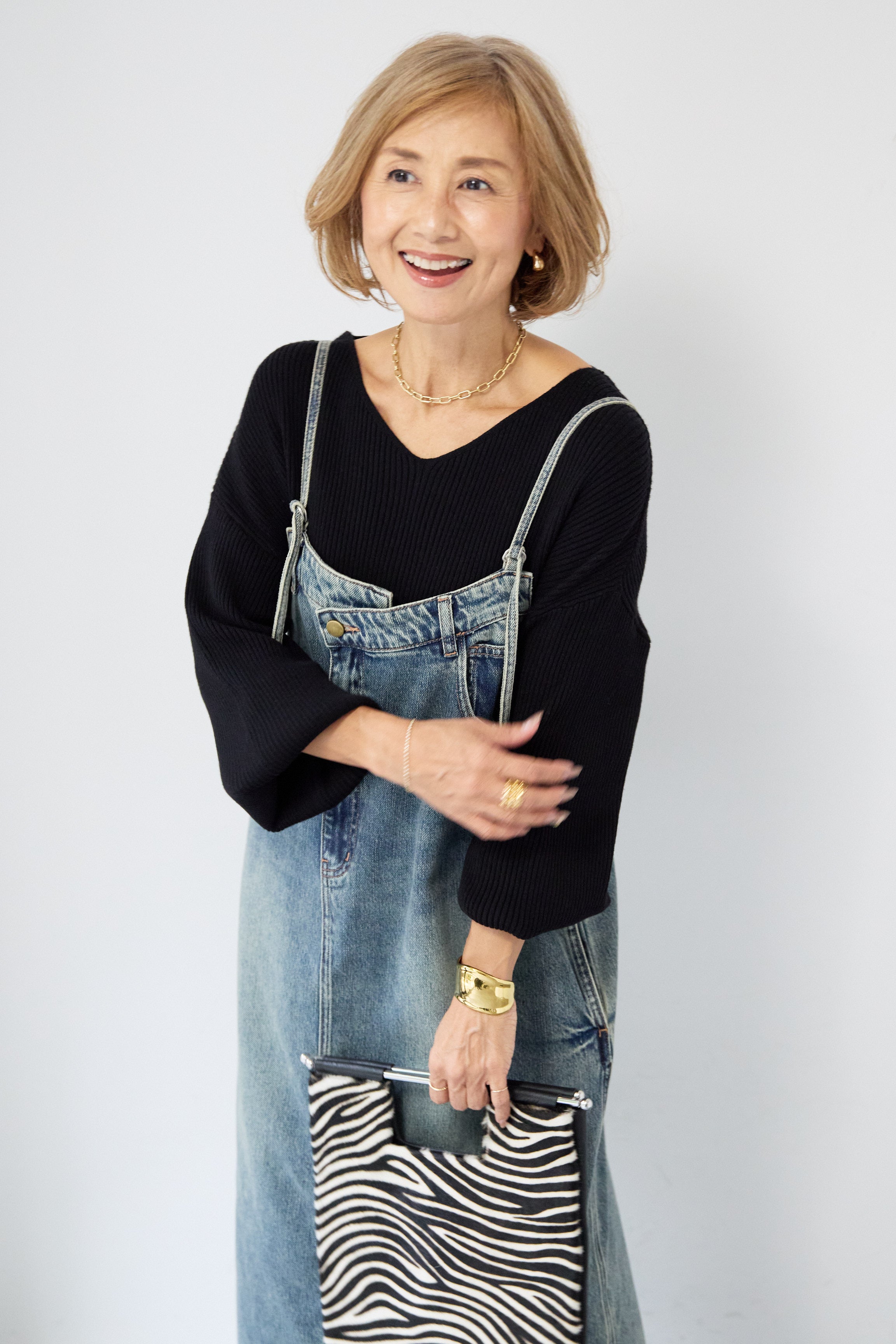 裾フリンジデニムジャンスカワンピース – plusotoha