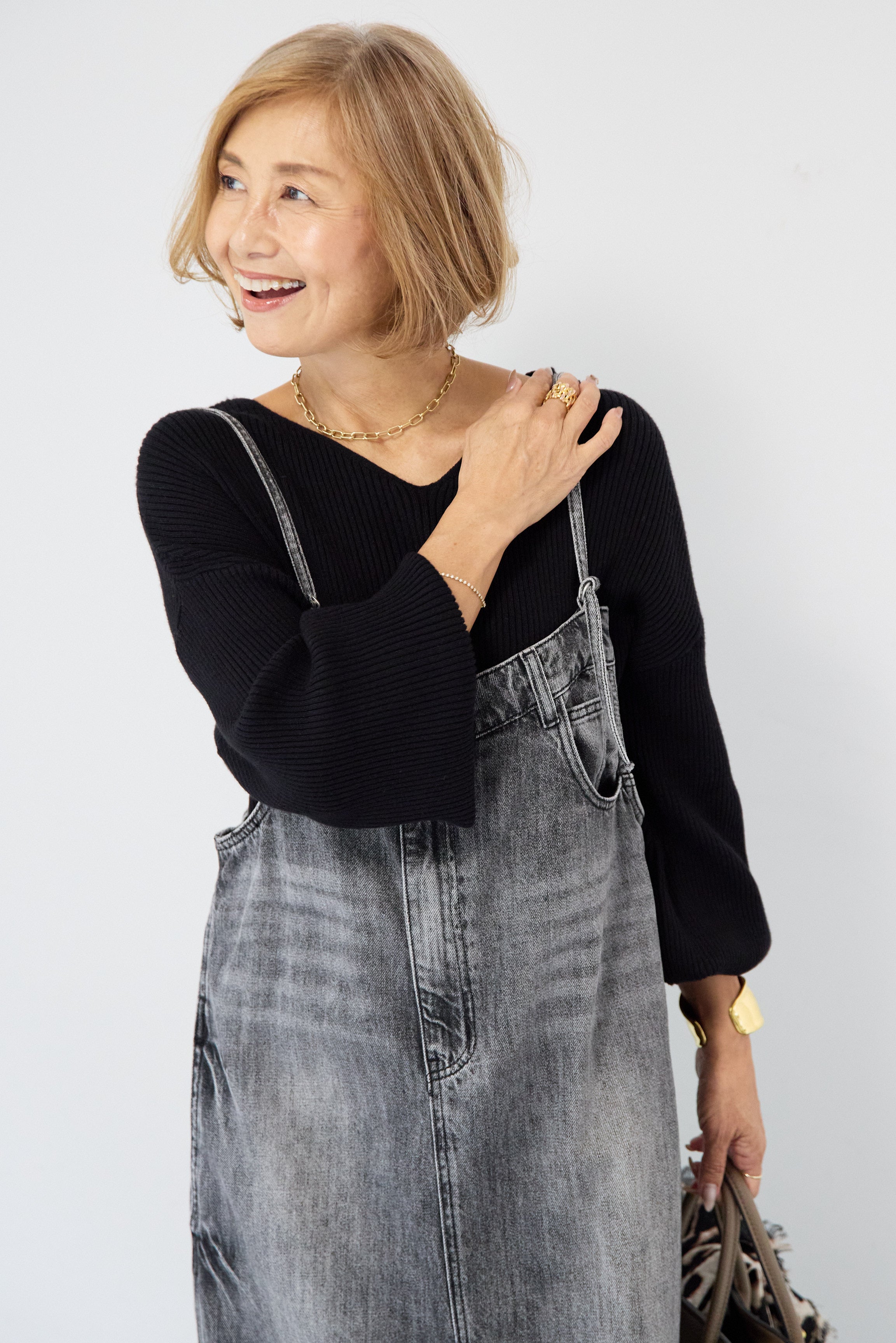 裾フリンジデニムジャンスカ 裾フリンジデニムジャンスカワンピース – plusotoha