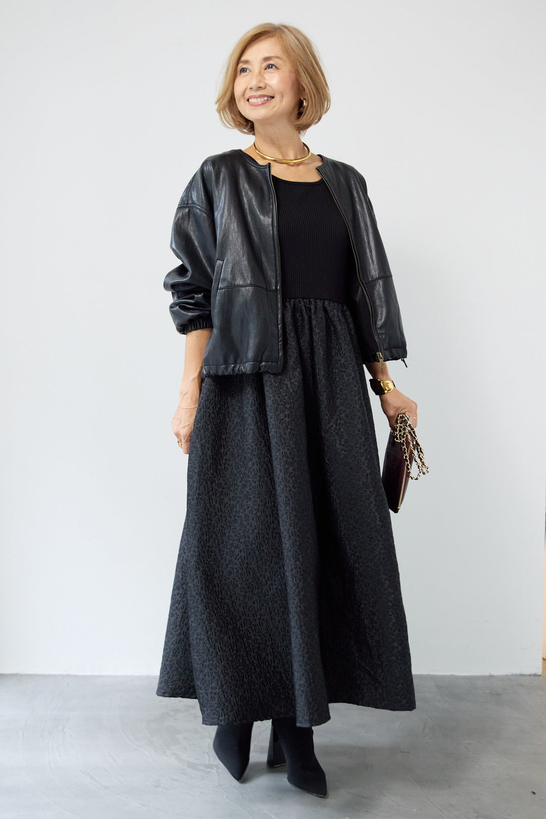 【REIKOコラボ】ジャガードドッキングワンピース