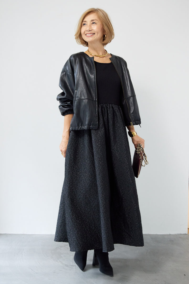 【REIKOコラボ】ジャガードドッキングワンピース