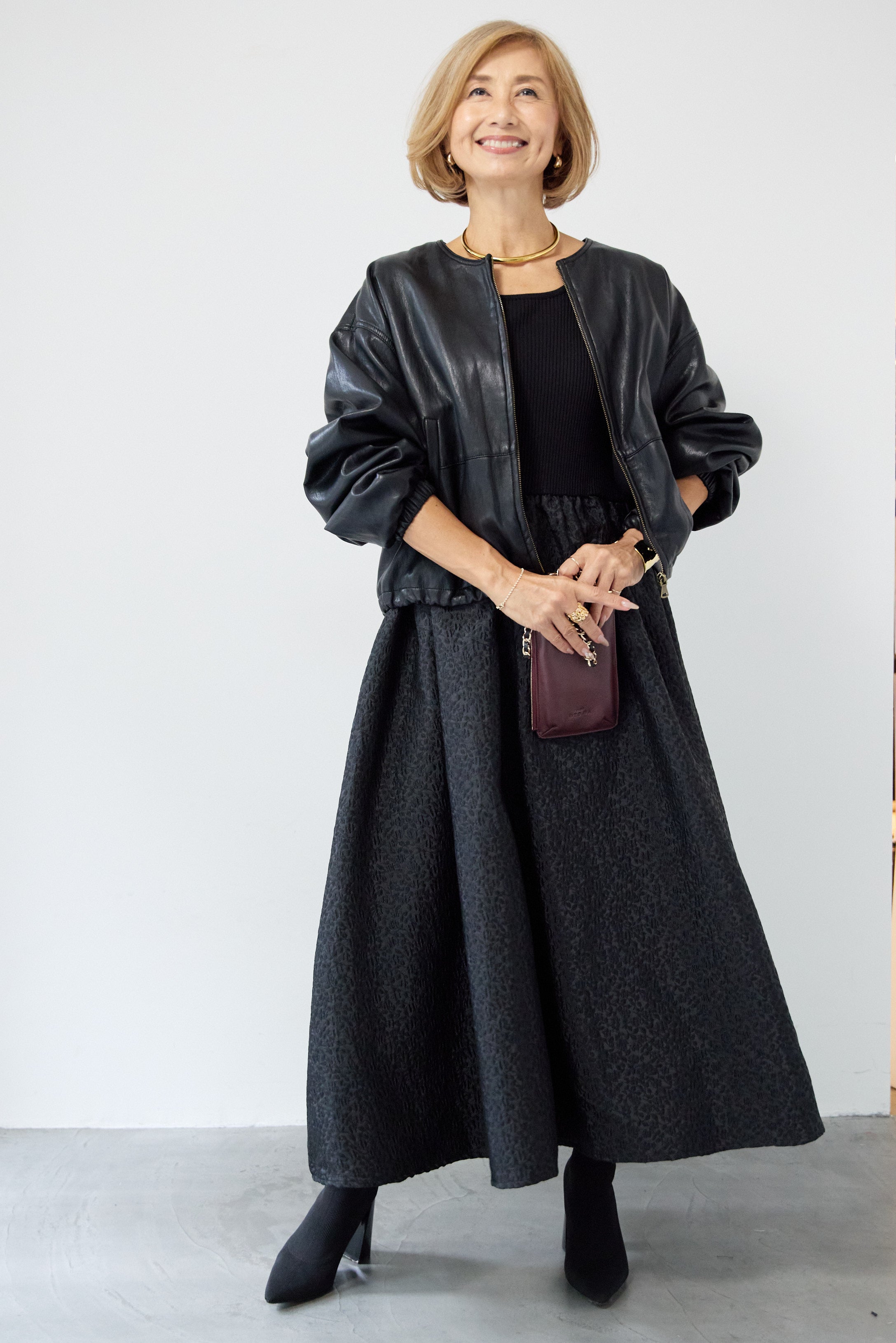 PLUS OTO.HA（REIKOコラボ）ジャガードドッキングワンピース REIKOコラボ】ジャガードドッキングワンピース – plusotoha